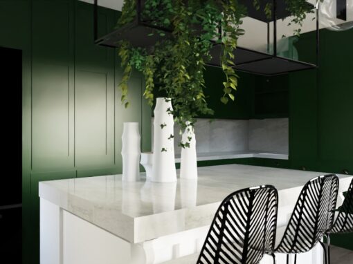 Projekt wnętrza kuchni – Bolesławiec k. Olkusza