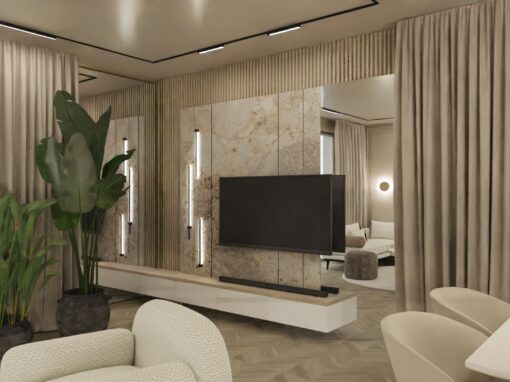 Projekt wnętrza domu 340m2 w Ciechanowie